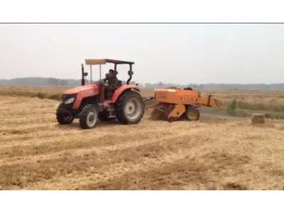 九宫牌YLYQ型打捆机打捆小麦秸秆作业视频（安徽淮南）