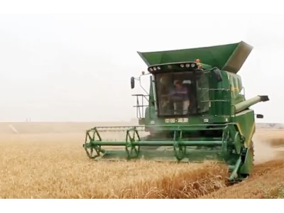 润源4YZ-8大型玉米小麦联合收割机作业视频