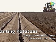 挑战者MT765D配马铃薯播种机作业