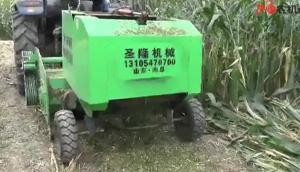 曲阜圣隆玉米秸秆粉碎打捆一体机作业视频