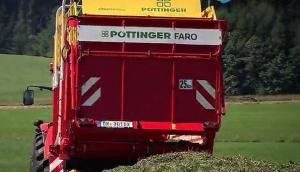 POTTINGER公司FARO和EUROPROFI系列牧草捡拾拖车-作业视频
