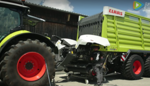 科乐收（CLAAS)CARGOS系列拖车拆除捡拾装置视频