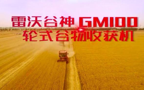 雷沃谷神GM100轮式谷物收获机作业视频