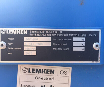 德國(guó)(LEMKEN)歐派EurOpal 8系-5鏵液壓翻轉(zhuǎn)犁