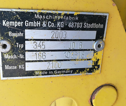 德国Kemper冠**345青贮机割台